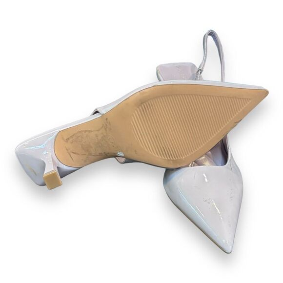 AK Anne Klein Womens Tan Indianna  Pointed Toe Slingback Heels Size 5M - Picture 8 of 9